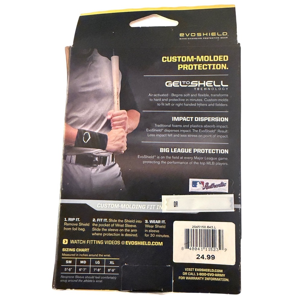 EvoShield Gel-to-Shell Custom-Molding Wrist Guard Red Large Baseball Softball - Picture 2 of 6
